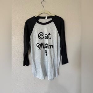 Cat Mom Baseball Tee Women’s Medium